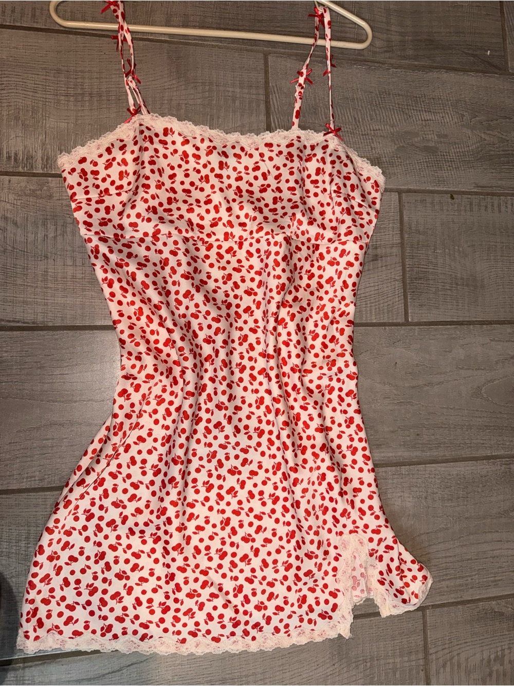wild fable White Dress with Red Cherry Print